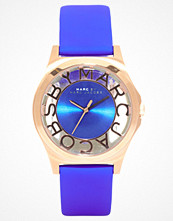 Marc By Marc Jacobs Henry Skeleton Blue Leather Strap Watch