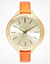 Michael Kors Slim Runway Orange Strap Watch