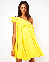 ASOS One Shoulder Ruffle Shift Dress