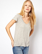 American Vintage Slubby Jersey Tee With V Neck