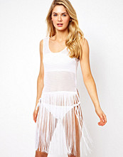 ASOS Crochet Fringed Beach Vest Dress