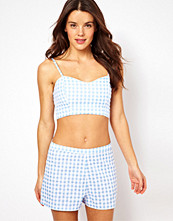 ASOS Gingham Bralet and Short Beach Set