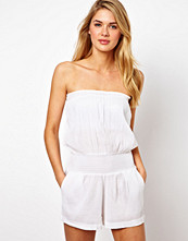 ASOS Cheesecloth Bandeau Beach Playsuit