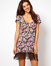 Freya Firefly Print Fringed Kaftan