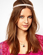 Deepa Gurnani Pastel Pink Facet Bead Head Band