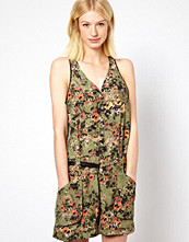 Edun Mesh Back Jumpsuit in Etched Poppies Print
