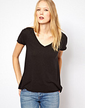 American Vintage Slubby Jersey Tee With V Neck