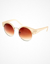 ASOS Half Frame Kitten Round Sunglasses