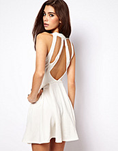 ASOS Embossed Skater Dress With Cage Back