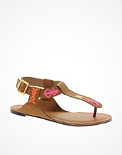 Park Lane Tan Leather Flat Sandal
