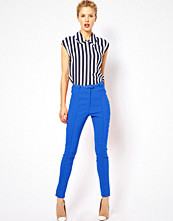 ASOS High Waist Belted Trouser in Skinny Fit