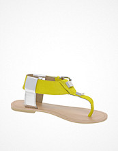 Park Lane Leather Yellow Flat Sandal