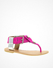 Park Lane Leather Pink Flat Sandal