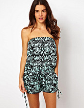 River Island Bandeau Mariabelle Geo Playsuit