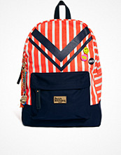 Paul's Boutique Libby Striped Backpack With Badges
