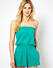 ASOS Cheesecloth Bandeau Beach Playsuit