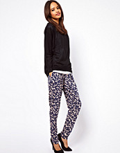ASOS Peg Trousers in Blurred Print