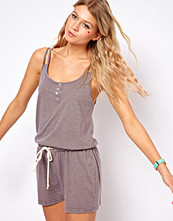 ASOS Playsuit in Acid Wash with Strap Detail