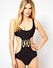 ASOS Lattice Front Swimsuit