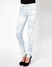 ASOS Ridley Supersoft High Waisted Ultra Skinny Jeans In Bleach Out Wash