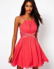 Little Mistress Lace Insert Embellished Prom Dress