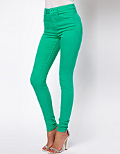 ASOS Ridley Supersoft High Waisted Ultra Skinny Jeans in Emerald Green