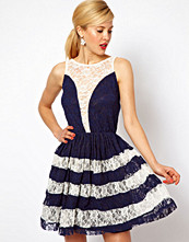 ASOS Lace Insert Contrast Skater Dress