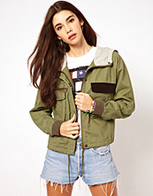 ASOS Cropped Jersey Lined Jacket