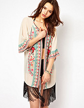 River Island Coachella Fringe Beach Kimono