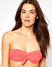 River Island Twist Laser Bandeau Bikini Top