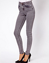 ASOS Ridley Supersoft Ultra Skinny Jeans in Oxblood Acid Washed Coating