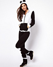 ASOS Onesie in Panda Style with Pom Poms