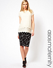 ASOS Maternity Midi Pencil Skirt In Seagull Print