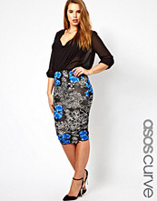 ASOS CURVE Pencil Skirt In Floral Print