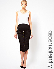 ASOS Maternity Exclusive Midi Pencil Skirt With Gold Buttons