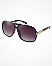Le Specs Square And Gold Detail Sunglasses
