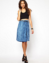 River Island Acid Wash Denim Skirt