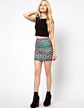 River Island Palm Print Mini Skirt