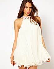 Lipsy Swing Dress with Embellished Collar