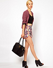 ASOS Shorts In Abstract Print With Fluro Binding