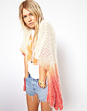 ASOS Dip Dye Fluffy Kimono Cardigan