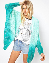 ASOS Dip Dye Fluffy Kimono Cardigan