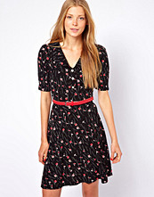 Trollied Dolly Parasol Print Dress With Belt