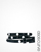 ASOS CURVE Monochrome Stud Skinny Waist Belt