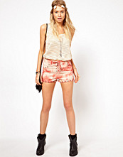 ASOS Shorts in Tie Dye with Lace Up Detail