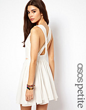 ASOS PETITE Exclusive Skater Dress With Aztec Embroidery And Cross Back