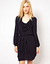 French Connection Cowel Neck Tie Waisted Dress