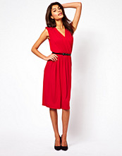 ASOS Wrap Dress With Belt And Shoulder Detail