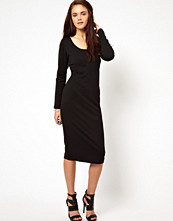 Glamorous Midi Dress In Textured Jersey