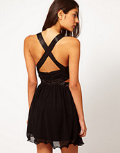Little Mistress Embellished Cut Out Cross Back Dress